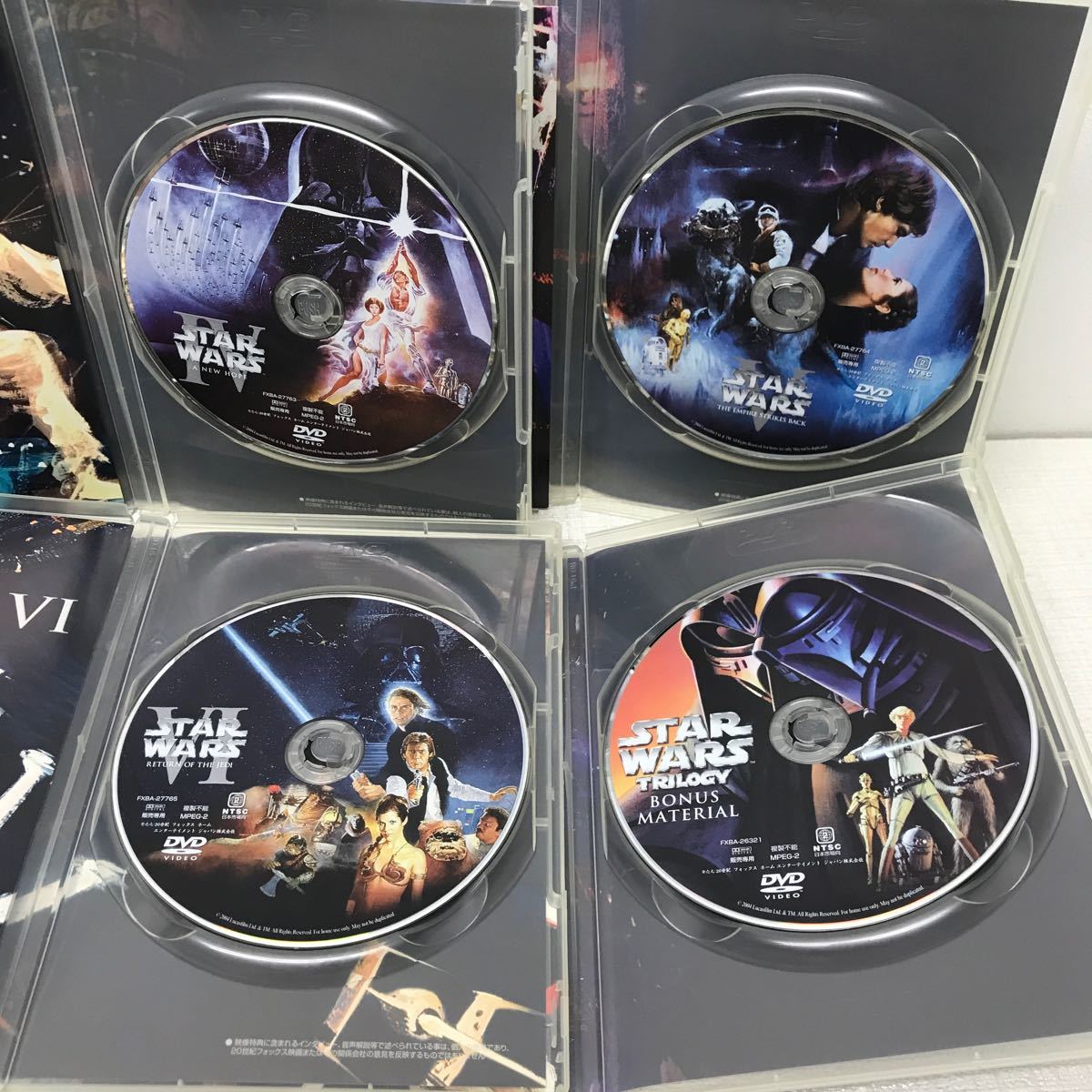 I0111F3 スターウォーズ STAR WARS 1〜6 Ⅰ〜Ⅵ TRILOGY BOX トリロジー ボックス DVD 4本セット セル版 日本語吹替 SF 20世紀 フォックス _画像8