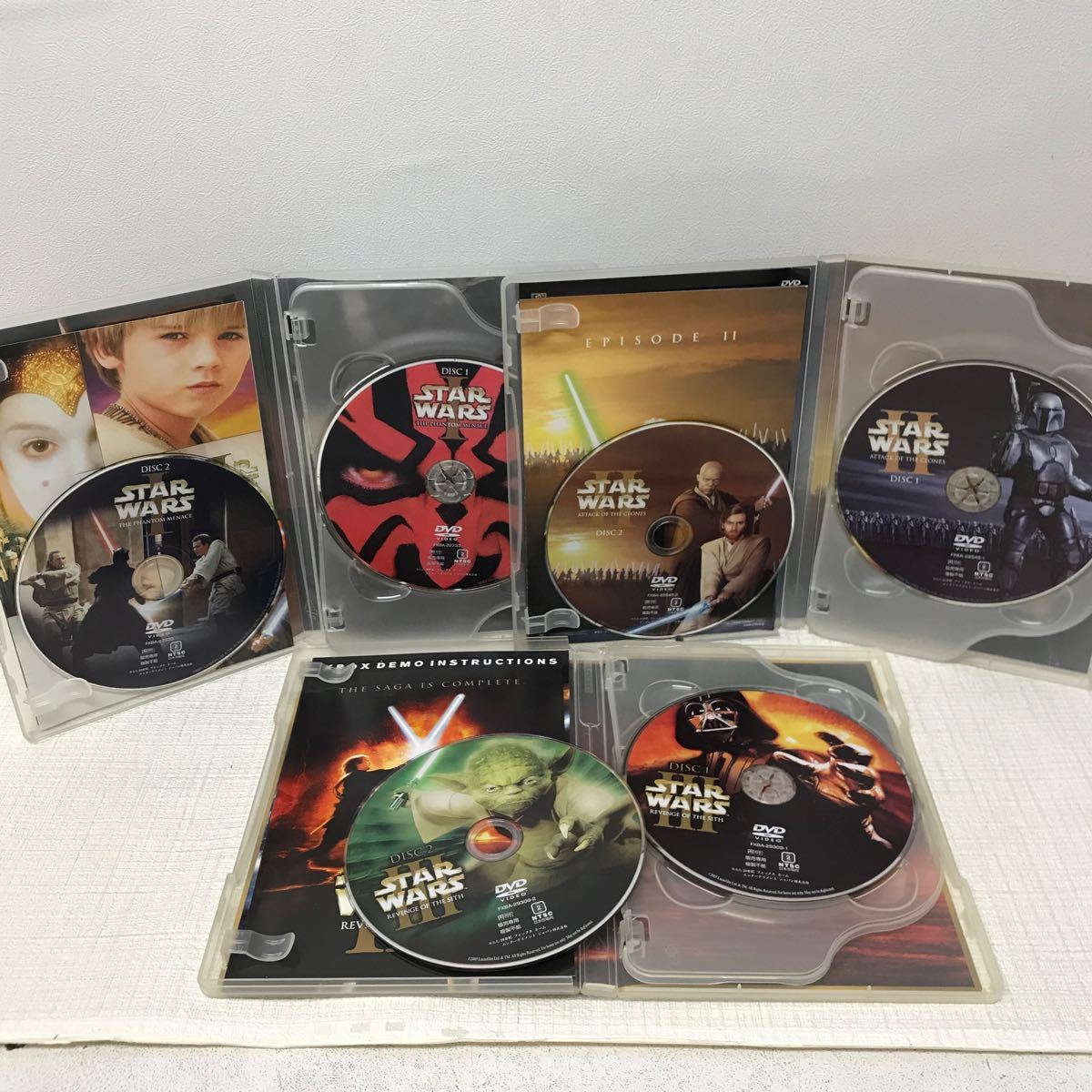 I0111F3 スターウォーズ STAR WARS 1〜6 Ⅰ〜Ⅵ TRILOGY BOX トリロジー ボックス DVD 4本セット セル版 日本語吹替 SF 20世紀 フォックス _画像5