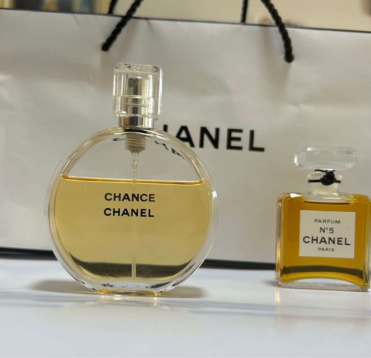 CHANEL No.5 香水14mm と　Chance オードトワレ　50mm のセット販売