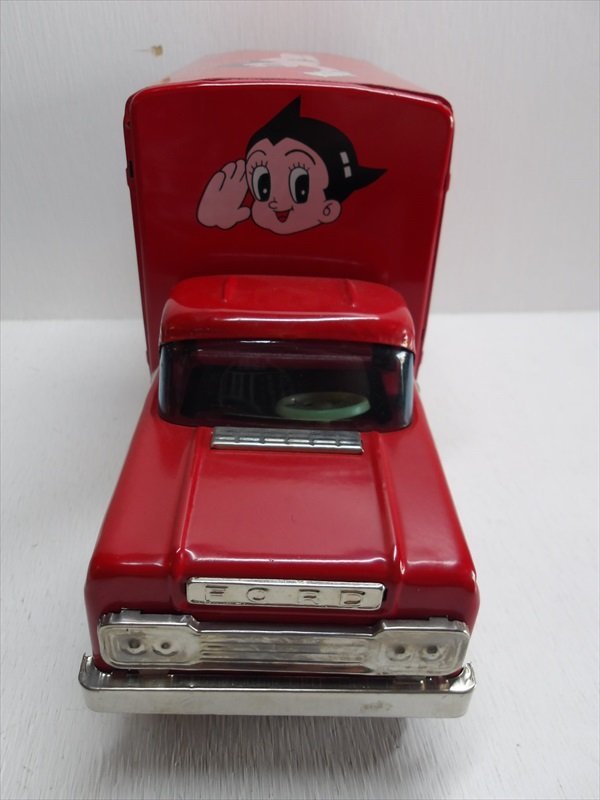 浅草玩具 MIGHTY ATOM MAIL SERVICE TRUCK 1960年代 当時物 ブリキ フリクション 鉄腕アトム トラック 箱付 雑貨_画像4