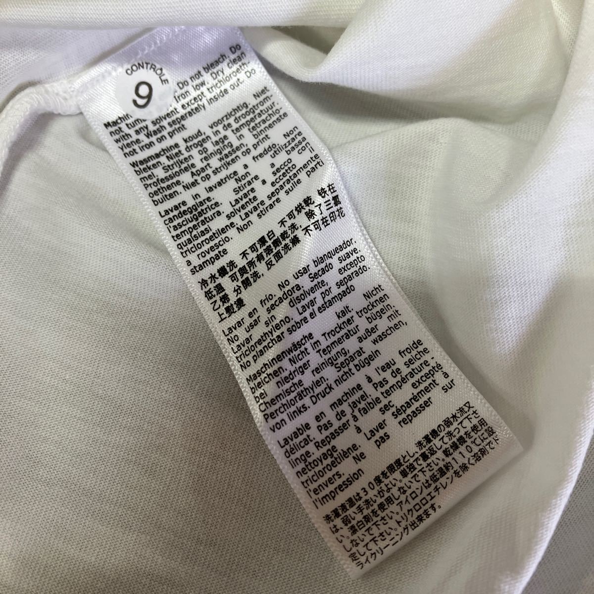 デンハム DENHAM 定価6800円 Tシャツ 未使用 ポケット付き Lサイズ メンズ 綿100% 半袖 白 ホワイト Vネック ポケT_画像8