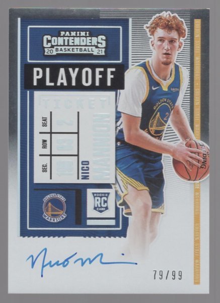 20-21 Panini Contenders Nico Mannion Auto RC /99_画像1