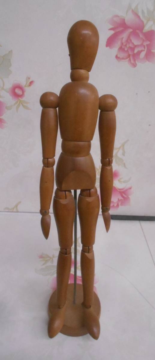 9F☆／木製 デッサン人形 2体セット 約33cmの画像5