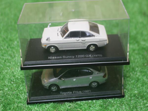 1189 NOREV 1/43 Toyota Prius (1997)/ Nisan Sunny 1200 GX (1970) ミニカー モデルカー_画像1