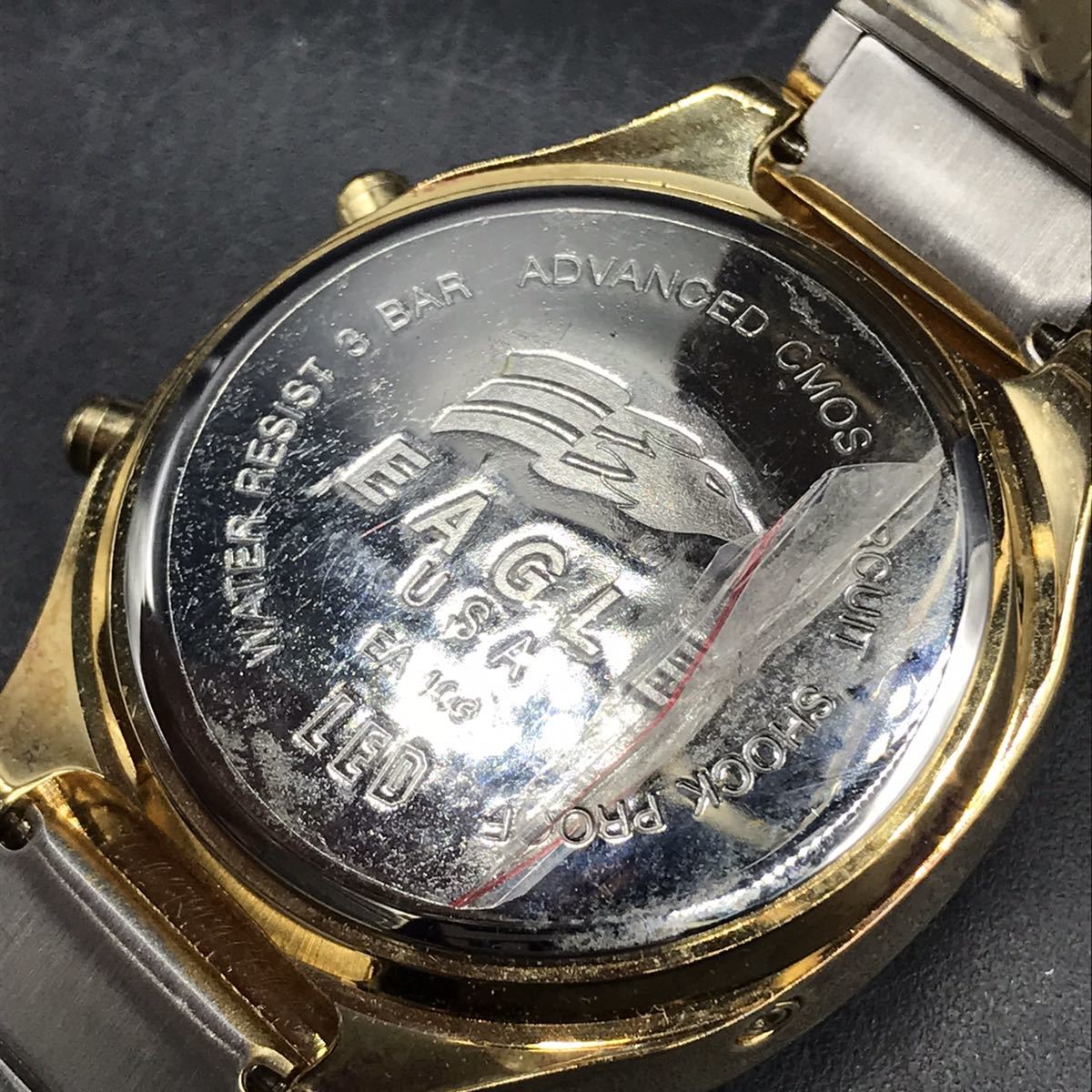 M289 腕時計 3本 まとめ売りEAGLE USA LED 腕時計 アンティーク 時計 デジタル ウォッチ クォーツ ゴールド シルバー 美品含む_画像9