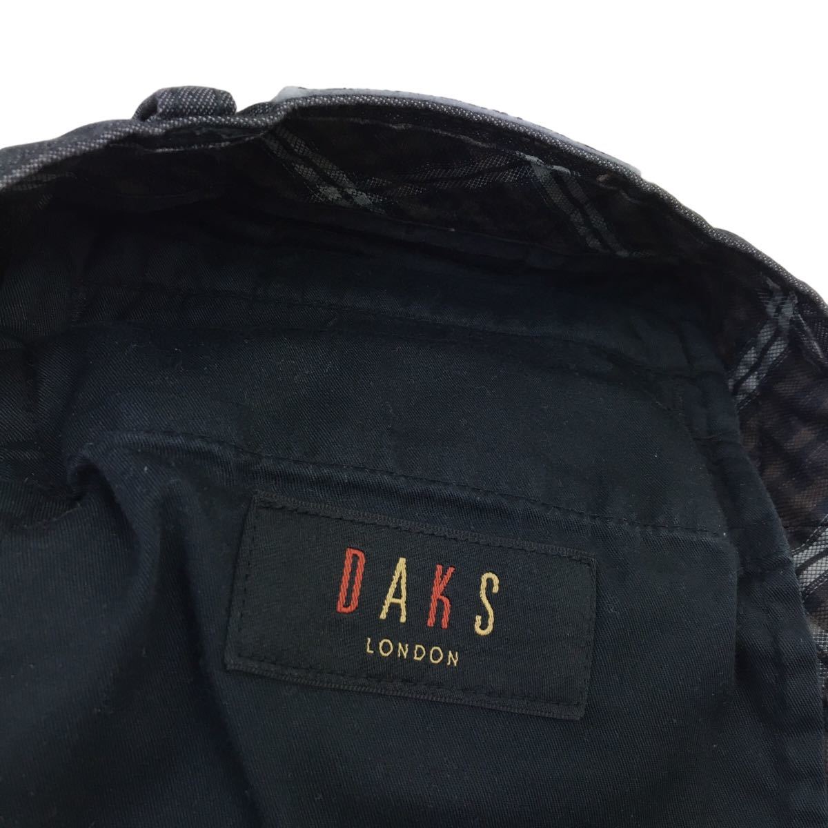 ND168 日本製 DAKS ダックス ロングパンツ 長ズボン ボトムス 綿68% ポリエステル30%他 グレー系 メンズ W88_画像8