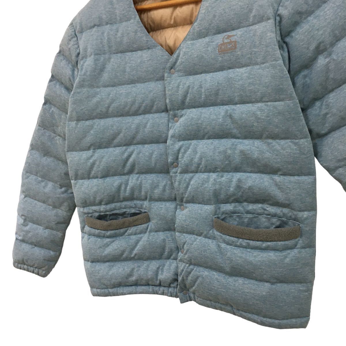 C313 CHUMS チャムス 中綿 ジャケット 上着 羽織り sample品 アウター コート ジャンパー 上着 トップス メンズ M ライトブルー 水色 _画像3