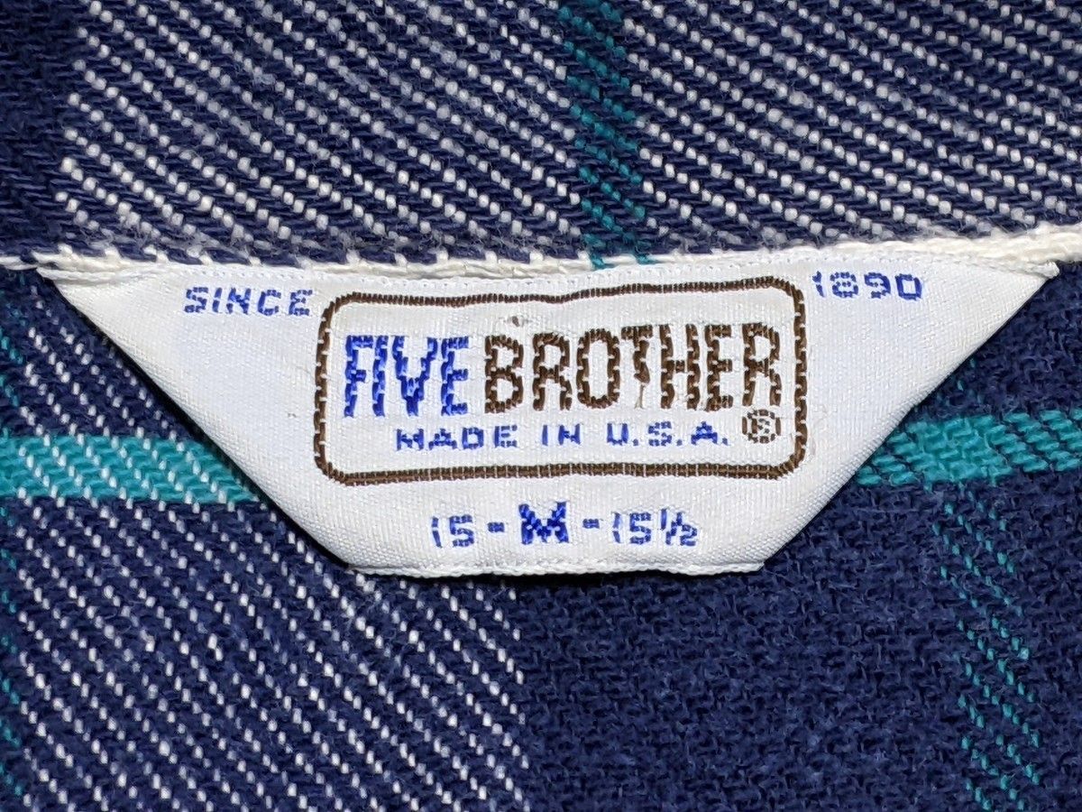 70s FIVEBROTHER ファイブブラザー ヴィンテージネルシャツ 米国製 チェック柄