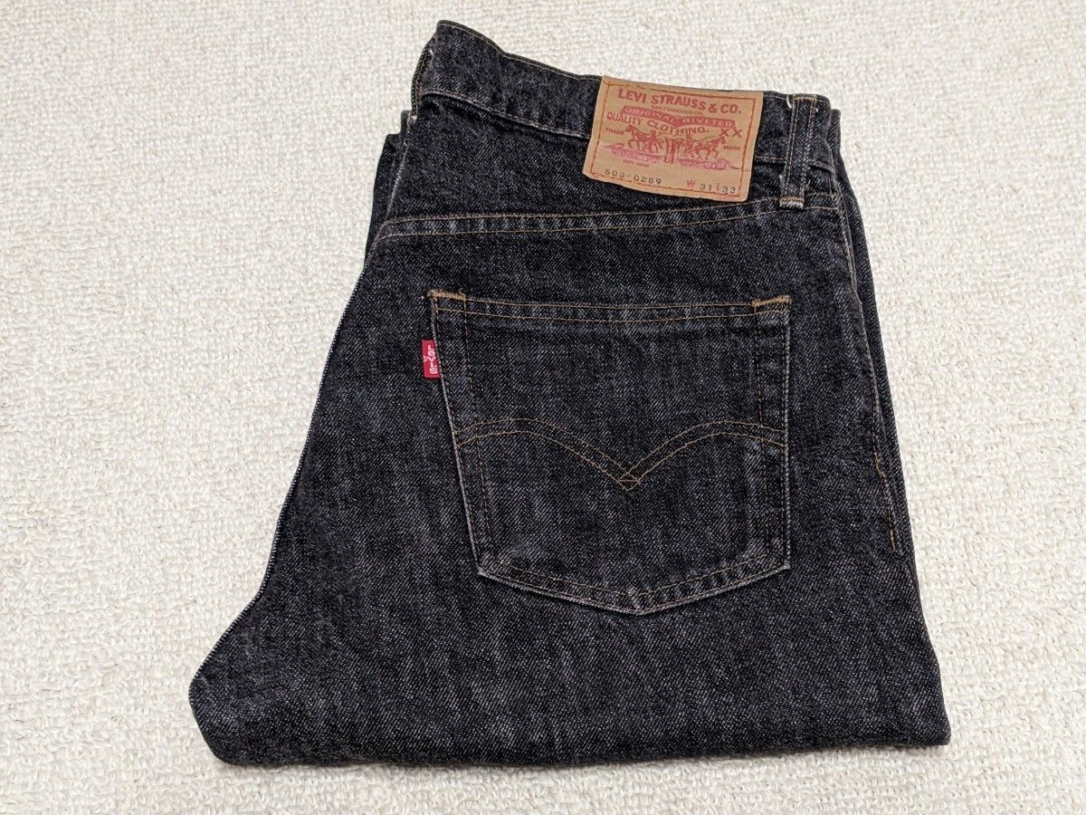 90s 美品 Levi's リーバイス 503 ブラックデニム 日本製 米国古着 ジーンズ