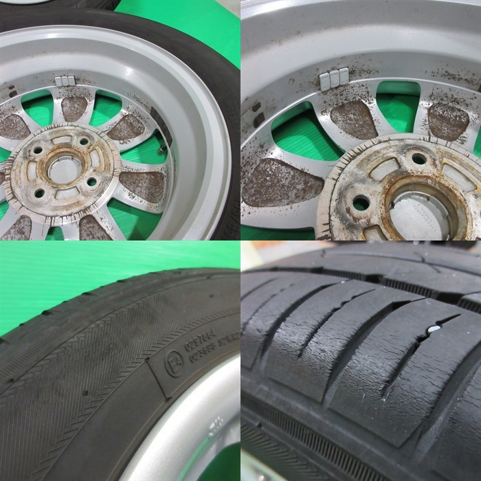 スズキ ラパン純正 155/65R14 夏タイヤ 65%-80%山 トーヨー SD-K7 4本 4穴PCD100 4.5J +45 スペーシア ワゴンR MRワゴン モコ 中古新潟_画像8