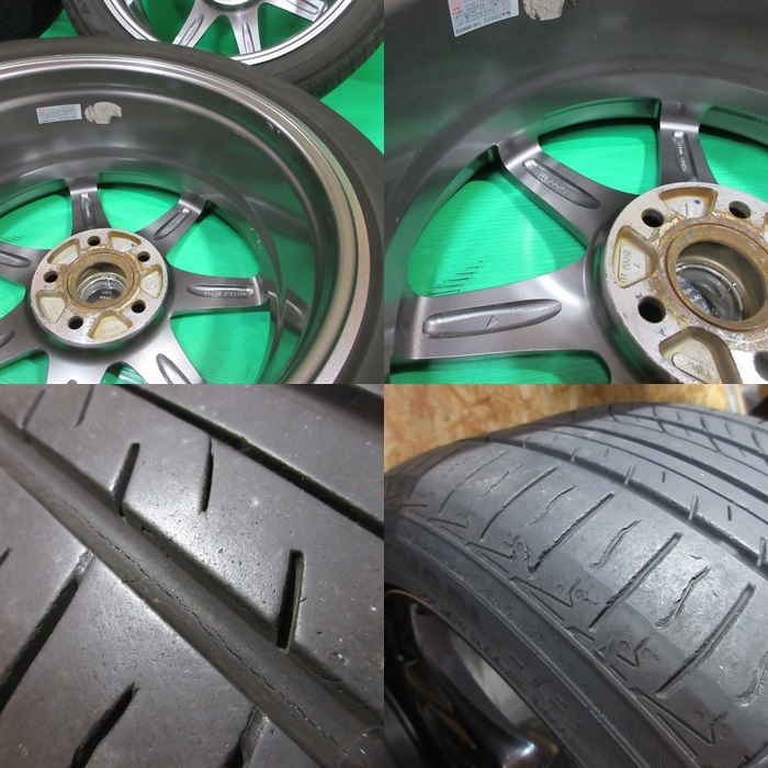 VW ゴルフ 225/45R17 夏タイヤ 60%-80%山 ヨコハマ ADVAN dB V552 4本 5穴PCD112 7.5J +50 ENKEI PF07 ゴルフヴァリアント 中古新潟_画像7