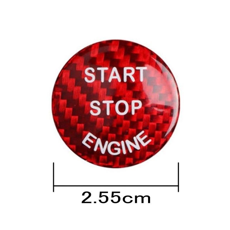 エンジン スタート ボタン カバー レッド 赤色 イルミ カーボン　jB