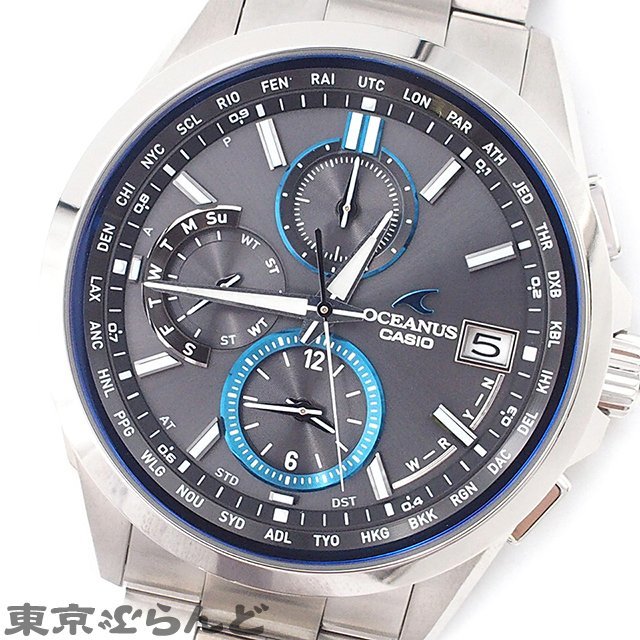 101706220 Casio CASIO Oceanus OCW-T2600-1AJF black titanium wristwatch men's tough solar radio wave clock 