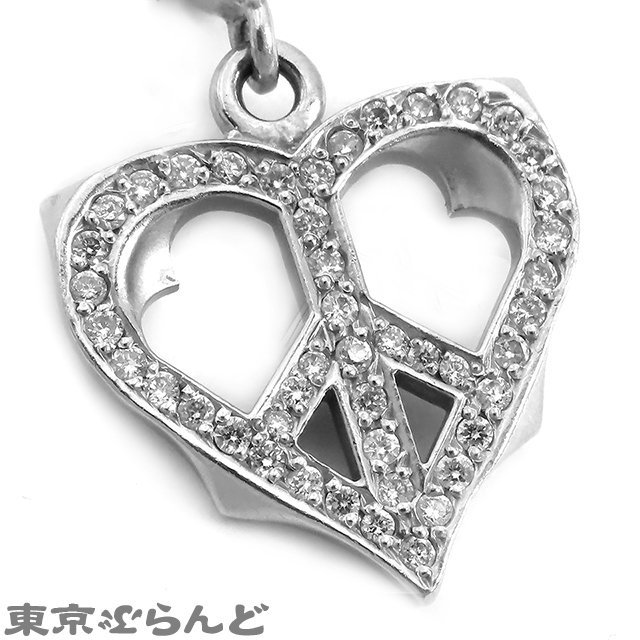 101705997 Loree Rodkin Loree Rodkin small gothic piece Heart pendant K18WG diamond necklace unisex 