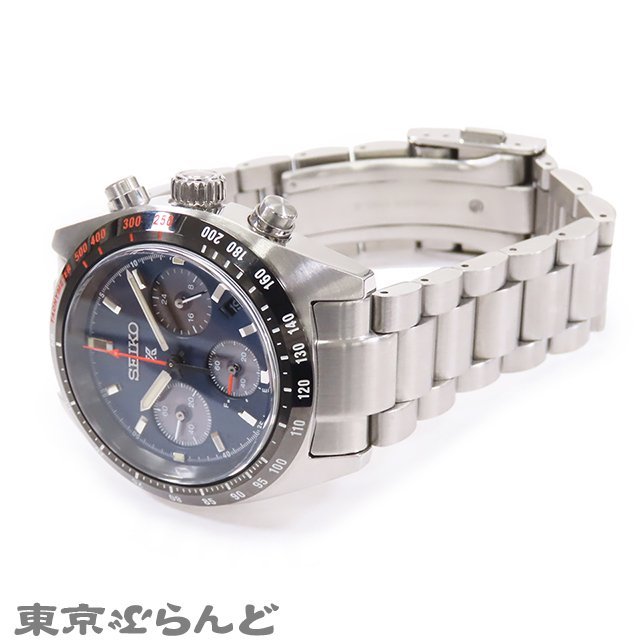 101665152 1円 セイコー SEIKO プロスペックス スピードタイマー SBDL087 SS クロノ ネイビー文字盤 V192-0AF0 腕時計 メンズ ソーラー_画像2