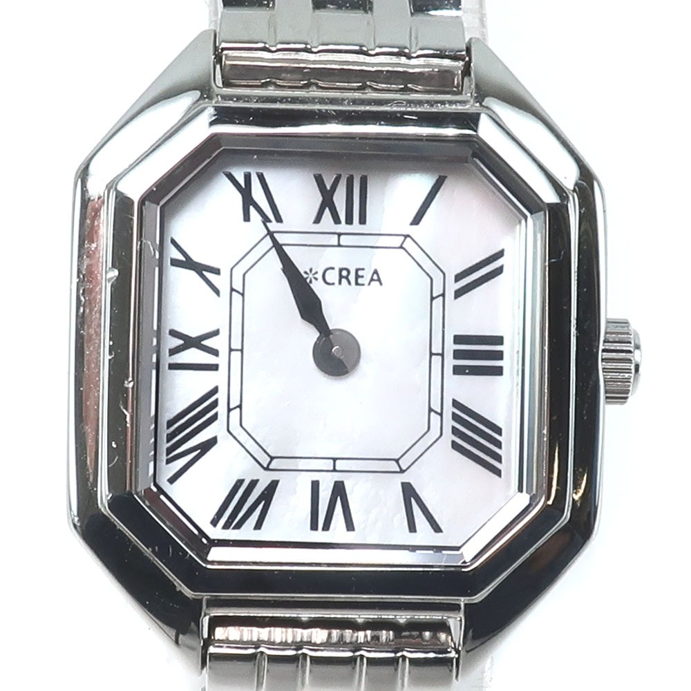 LCREA ルクレア CARRE カレ ソーラー 腕時計 SS シルバー ソーラー時計 アナログ表示 レディース ホワイト文字盤【S201823633】中古の画像1