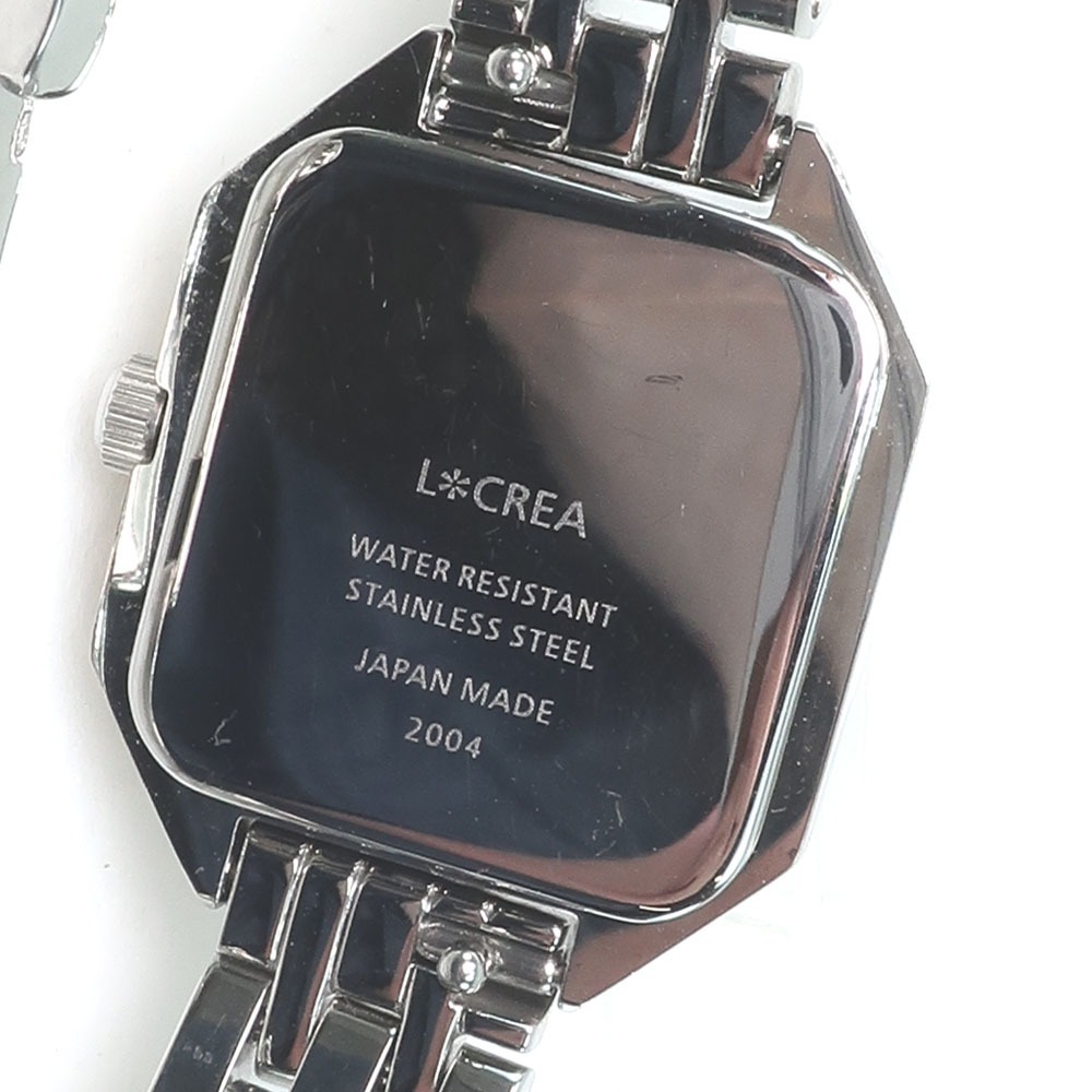 LCREA ルクレア CARRE カレ ソーラー 腕時計 SS シルバー ソーラー時計 アナログ表示 レディース ホワイト文字盤【S201823633】中古の画像8