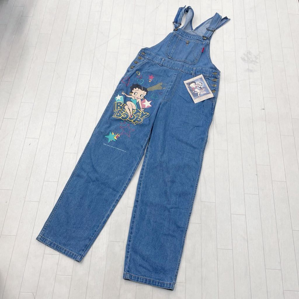  peace 160*① new goods dead stock BETTY BOOPbeti Chan Denim overall overall M lady's blue 