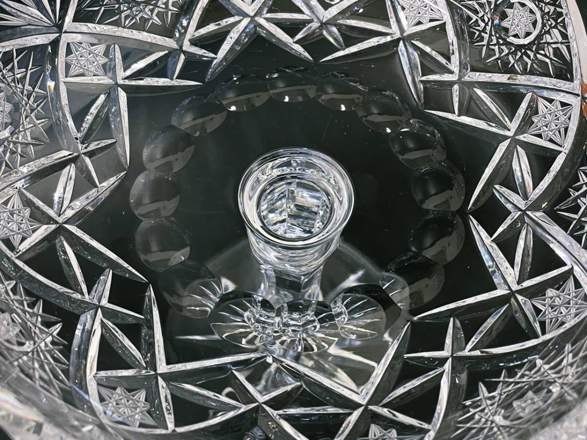 ボヘミア BOHEMIAN コンポート クリスタルガラス ガラス製 硝子 ガラス クリスタル 食器 洋食器 カットガラス 脚付き フルーツ 盛皿 _画像5