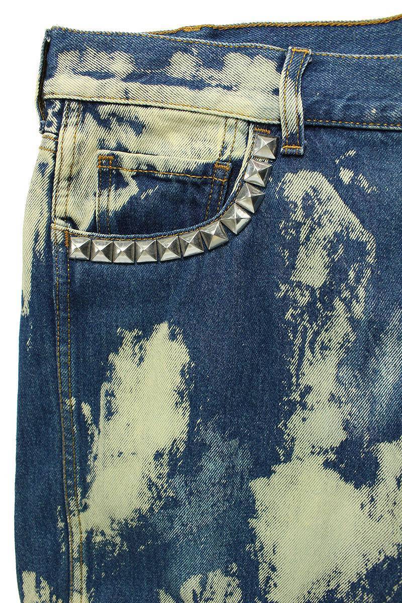  Gucci GUCCI 452428 XR364 size :36 -inch studs bleach processing Denim pants used BS55