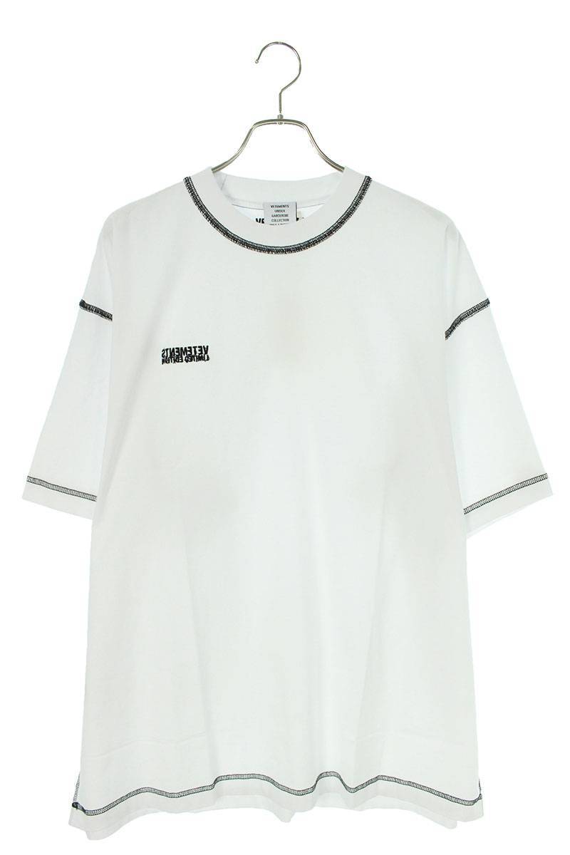 ヴェトモン VETEMENTS 24SS UE64TR600WB サイズ:S インサイドアウトエンブロイダリーロゴステッチTシャツ 新古品 FK04_画像1