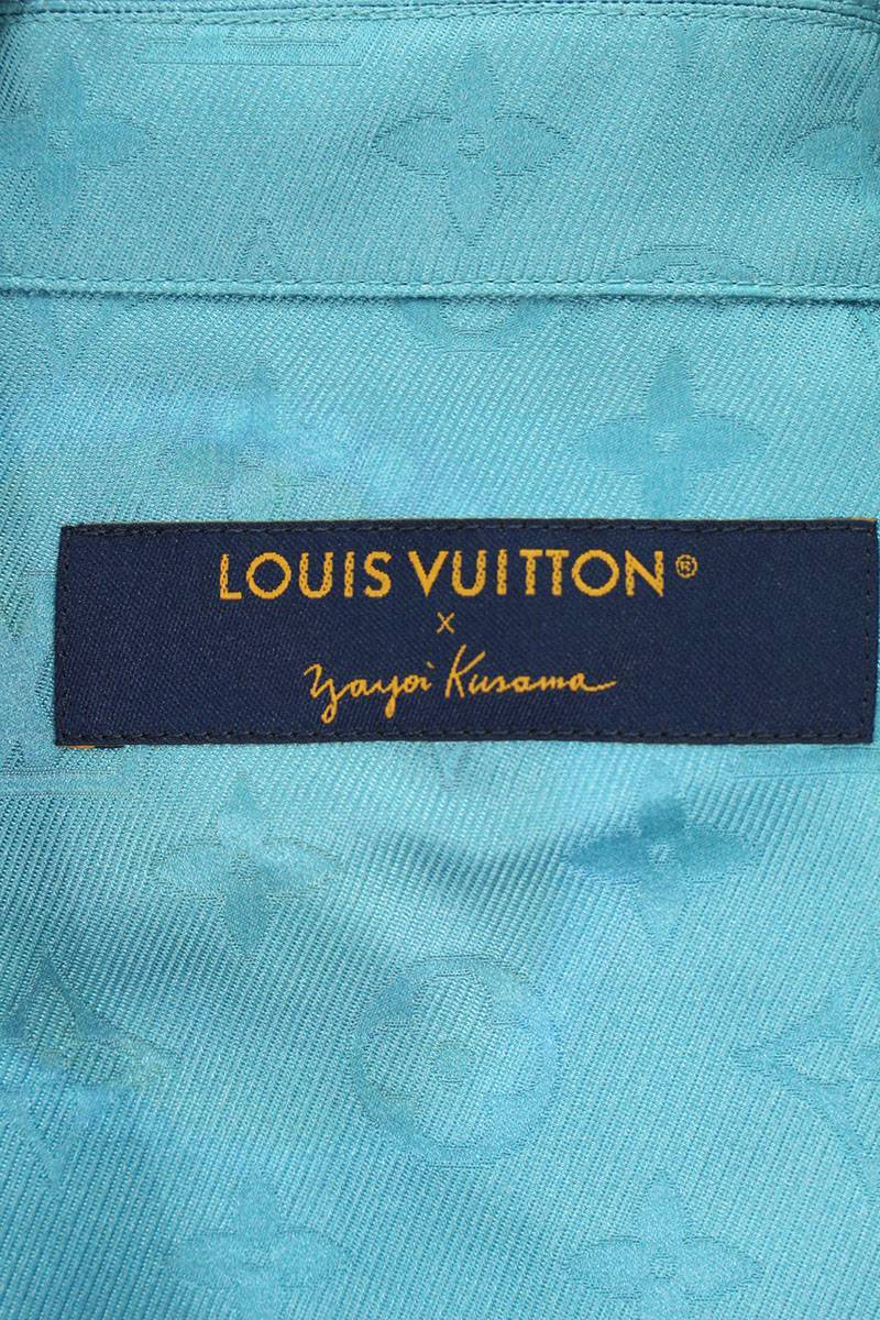 ルイヴィトン LOUISVUITTON 草間彌生 23AW RM232H V36 HOS31W サイズ:L アートプリントモノグラムシルク半袖シャツ 中古 GZ11_画像3