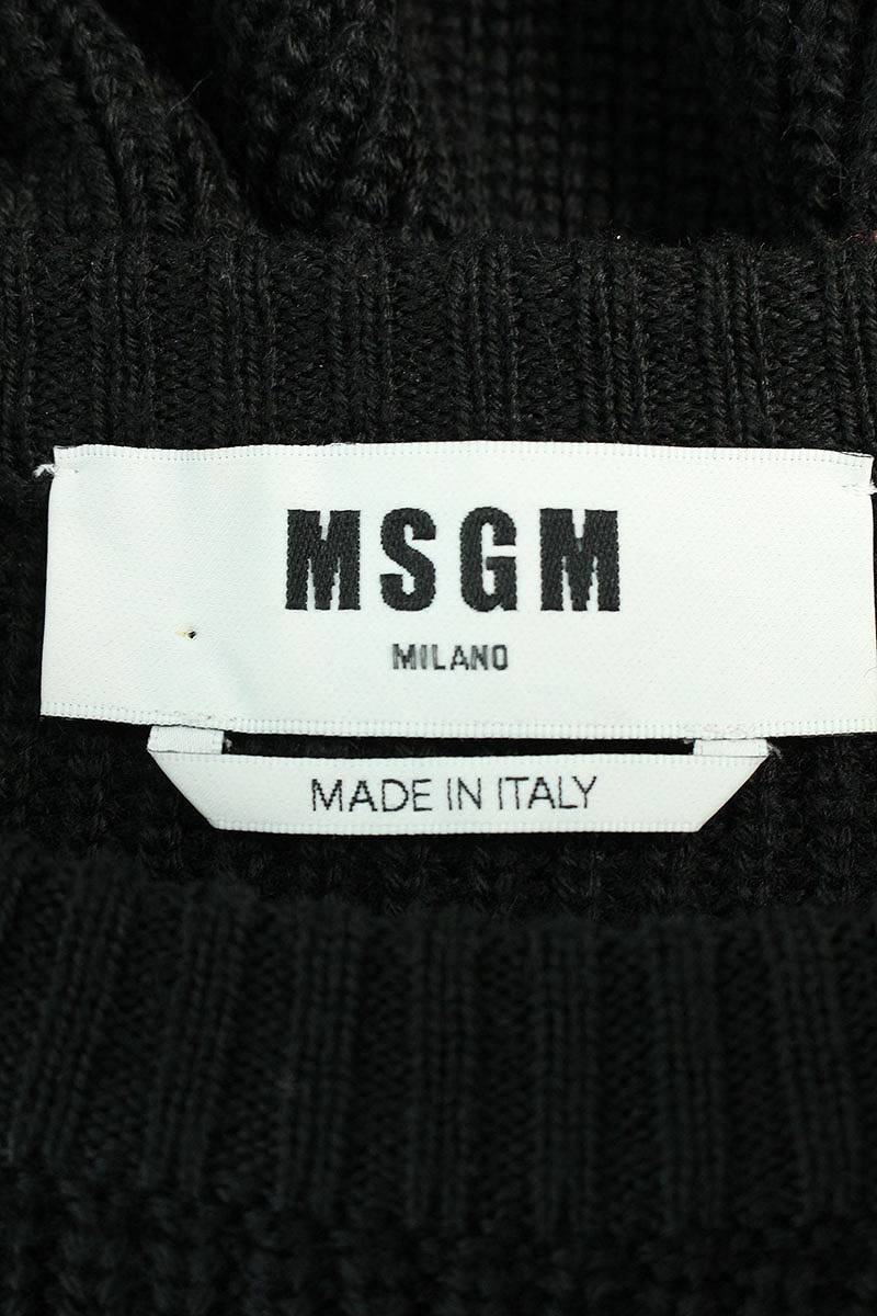 エムエスジーエム MSGM 3140MM131 サイズ:M ロゴデザインニット 中古 BS99_画像3