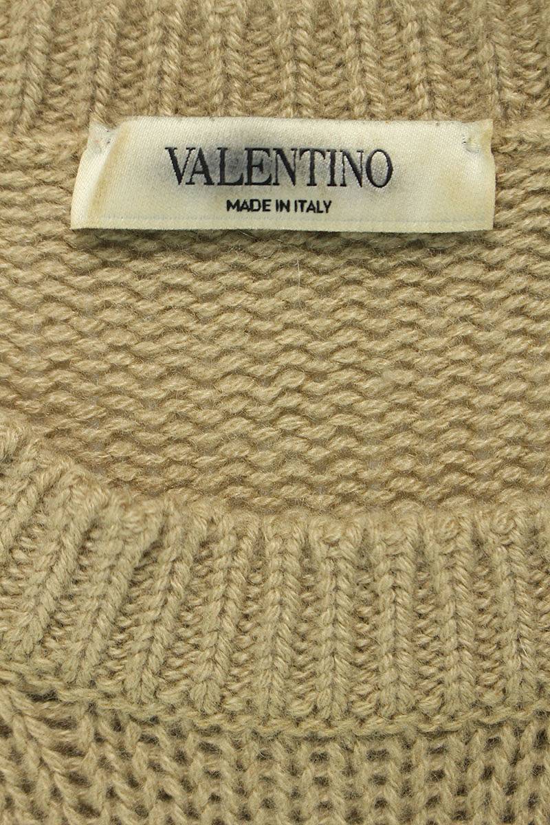  Valentino VALENTINO IV0KC00C2E2 size :M side slit cashmere crew neck knitted used BS99