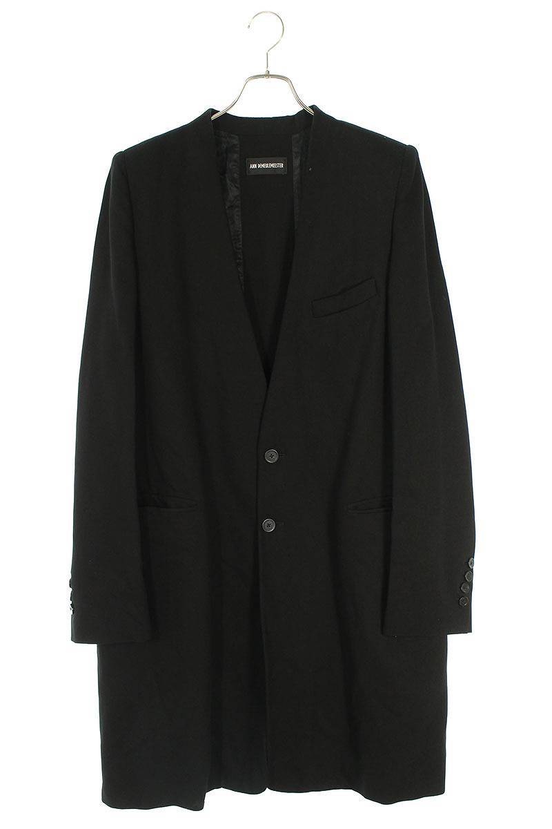 アンドゥムルメステール ANN DEMEULEMEESTER 2202-W-CO02-FA112-099 サイズ:48 ノーカラーロングジャケット 中古 BS99