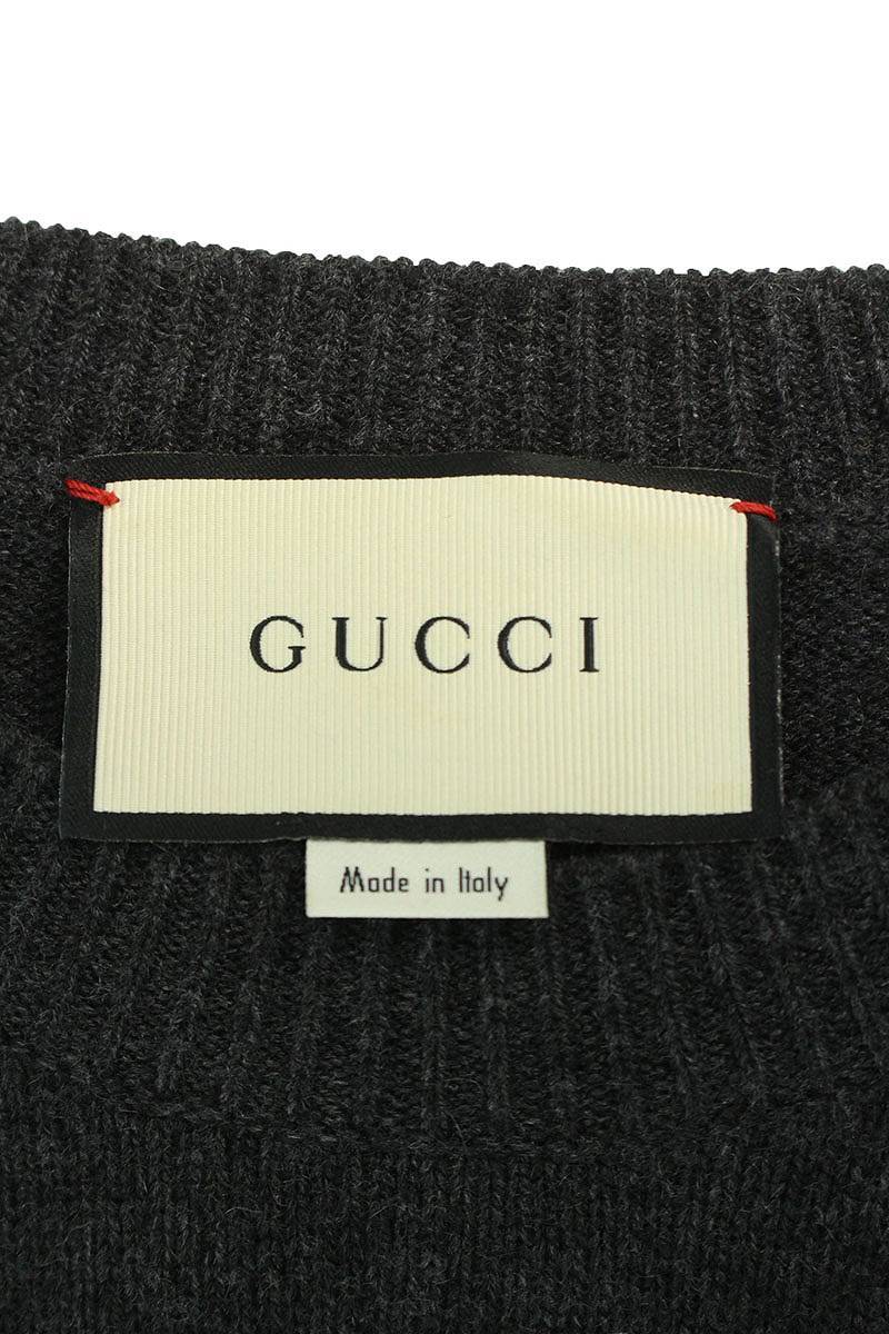  Gucci GUCCI 522550 X9U26 размер :XS Tiger Logo кашемир вязаный б/у BS99