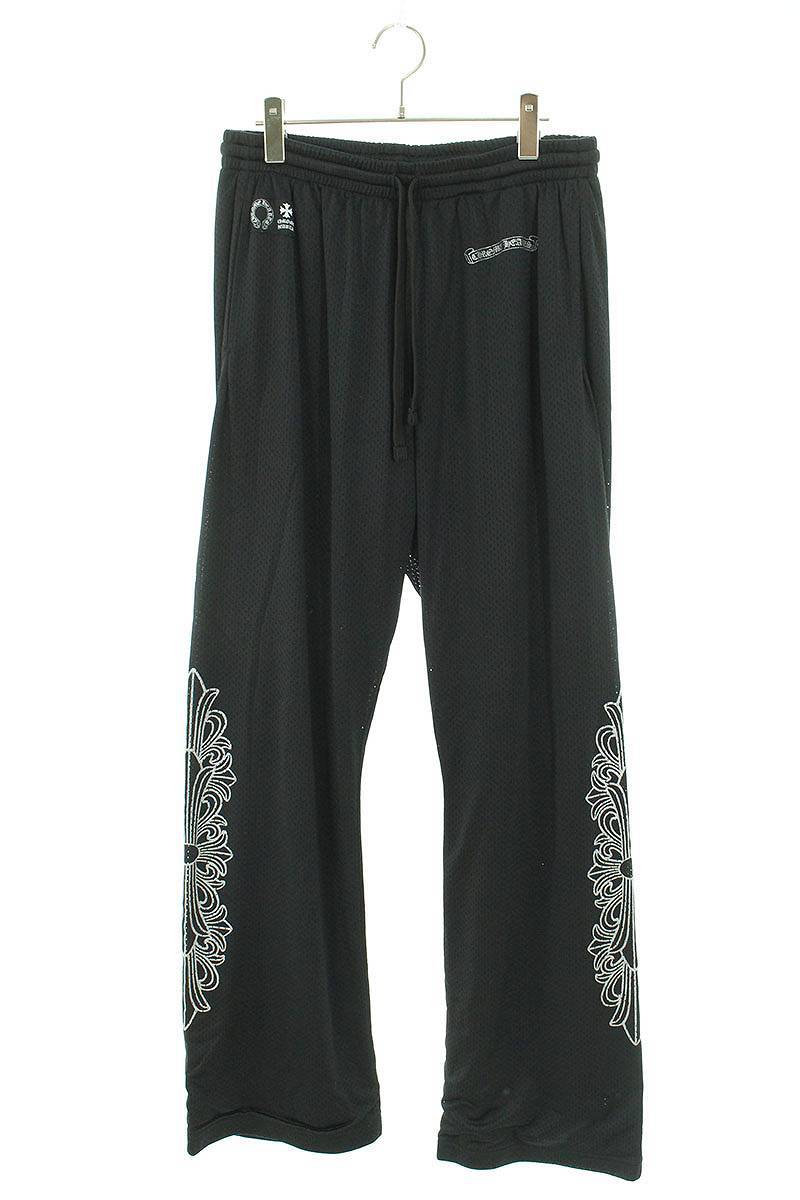 クロムハーツ Chrome Hearts MESH VARSITY PANTS CH サイズ:L メッシュプリントロングパンツ 中古 SS07