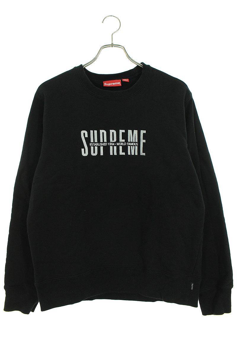 シュプリーム SUPREME 18AW World Famous Crewneck サイズ:S ワールドフェイマスクルーネックスウェット 中古 OM10_画像1