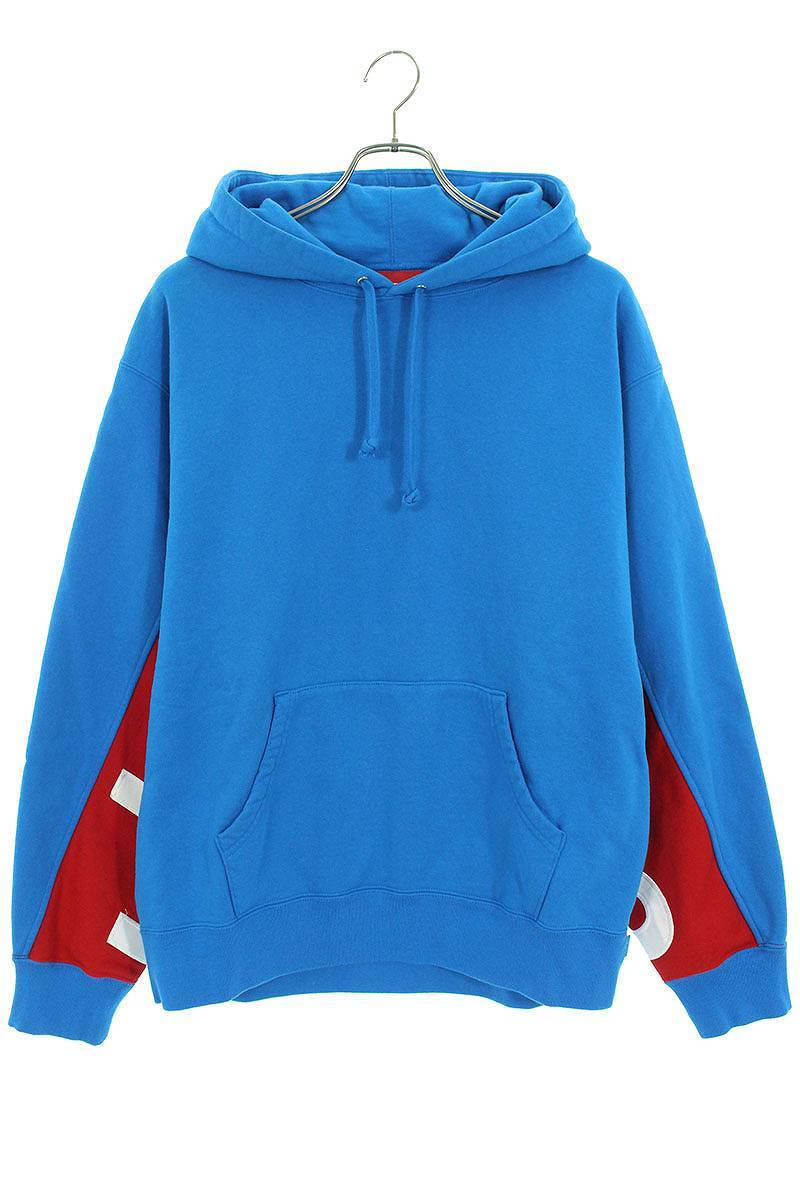 シュプリーム SUPREME 22SS Cropped Panels Hooded Sweatshirt サイズ:M アームロゴパッチプルオーバーパーカー 中古 OM10