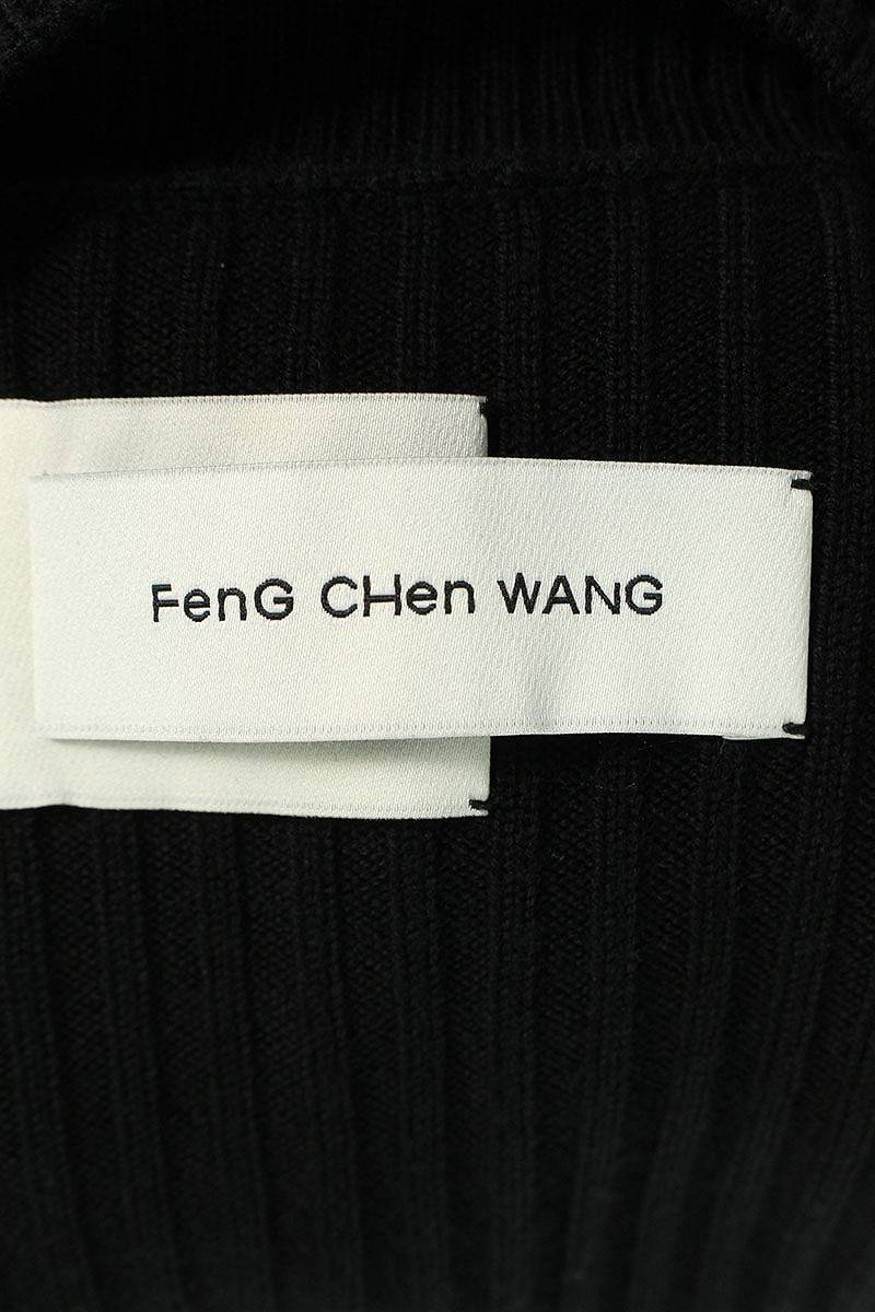 フェン チェン ワン FENG CHEN WANG FWF16KT02B サイズ:S ダブルカラー デザインニット 中古 BS99_画像3
