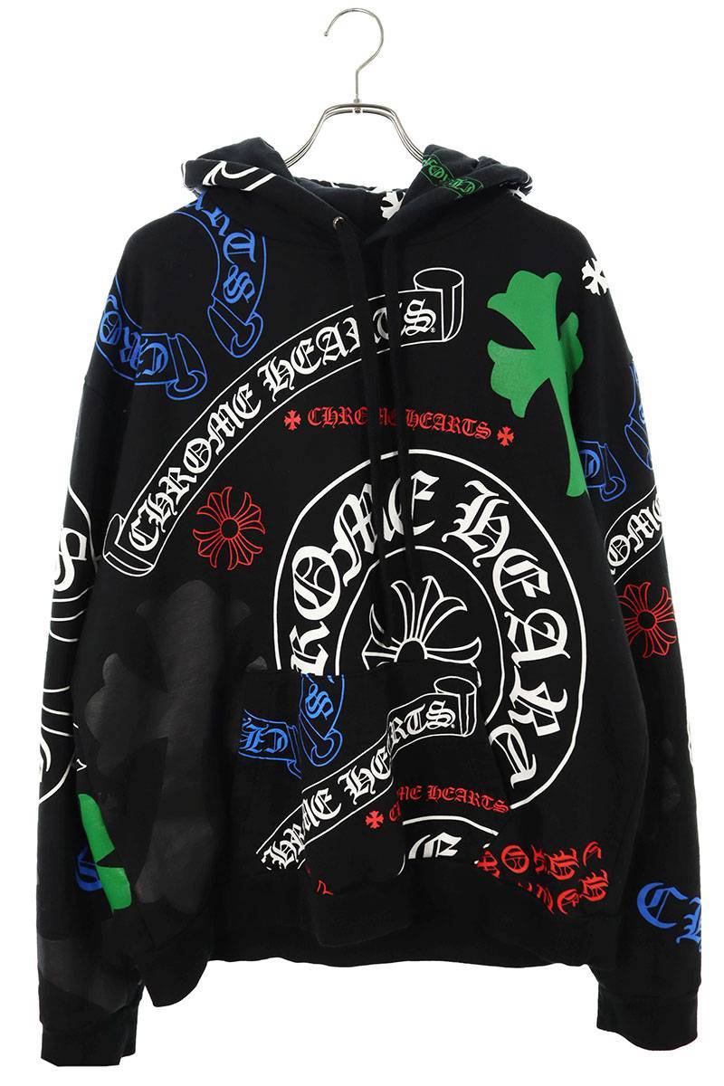 クロムハーツ Chrome Hearts STENCIL HOODIE サイズ:L ステンシルプリントプルオーバーパーカー 中古 SJ02