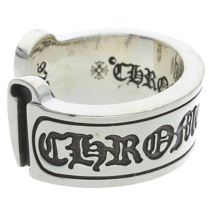 クロムハーツ Chrome Hearts LG SCROLL LABEL/ラージスクロールラベル サイズ:24号 シルバーリング 中古 NO05_画像5