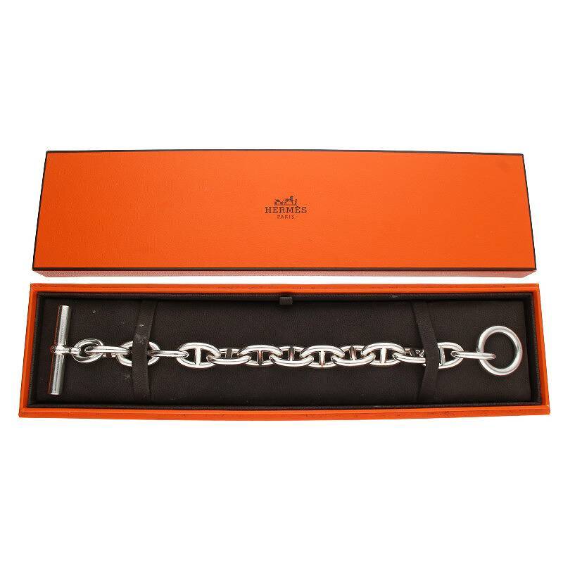 エルメス HERMES Chaine d'Ancre TGM サイズ:13LINK シェーヌダンクルTGMシルバーブレスレット 中古 SJ02_画像5