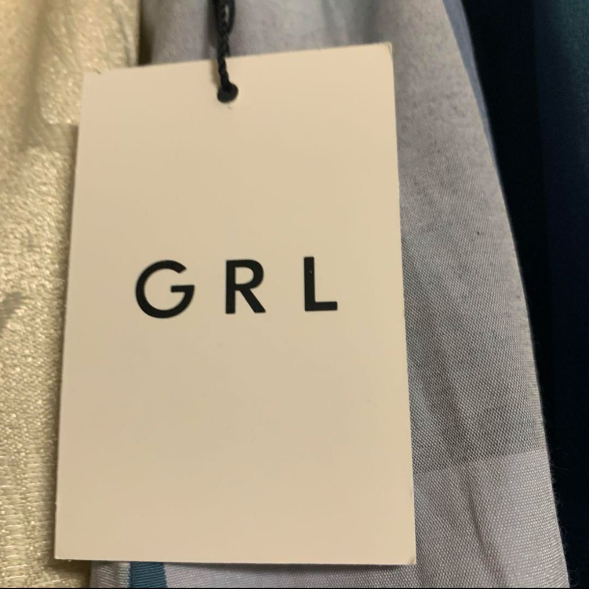 GRL チェック柄フレアロングスカート[cc01]  新品　ブルーグリーン