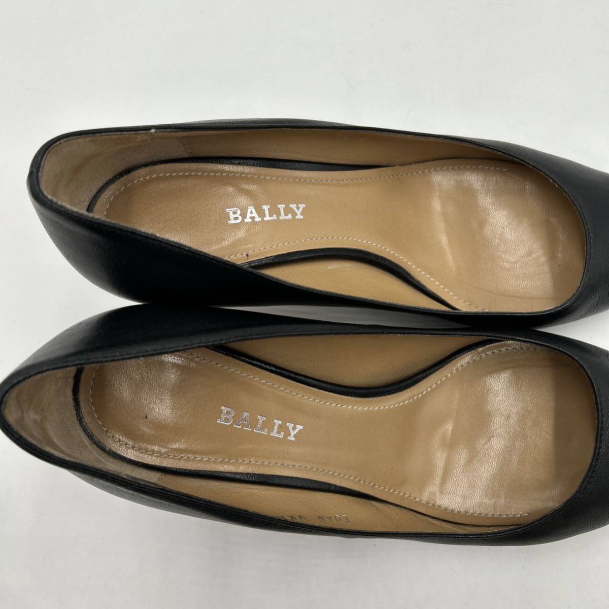 E @ イタリア製 '高級ラグジュアリー靴' BALLY バリー 本革 LEATHER ヒール パンプス EU36 22.5cm レディース 婦人靴 シューズ BLACK _画像7