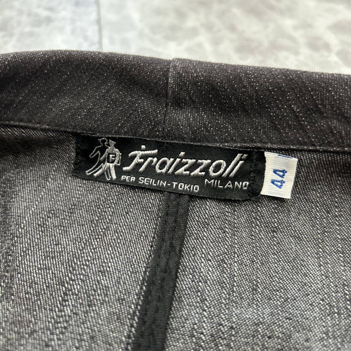 HH @ イタリア製 '高級感溢れる' Fraizzoli フライツォーリ 高品質 2釦 テーラードジャケット size44 メンズ 紳士服 アウター 古着 _画像7