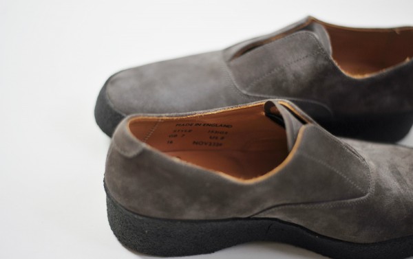 【送料無料 新品】国内正規品 SANDERS サンダース OXFORD DECK SLIP-ON GREY オックスフォードスウェードスリッポン US8 国内定価46,440円_画像6