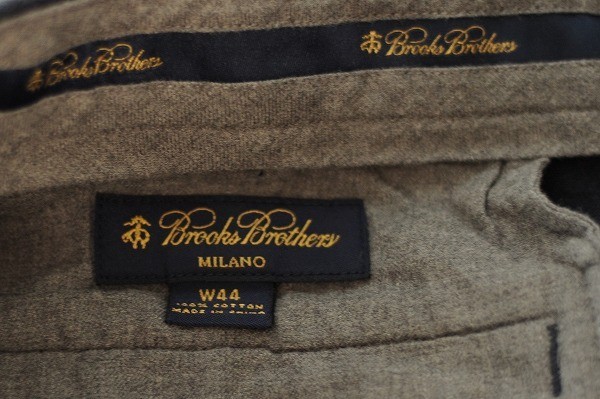 ★【送料無料 希少オーバーサイズ】W44 BROOKS BROTHERS MILANO ブルックスブラザーズ コットン100％ スラックス パンツ ネイビー_画像7