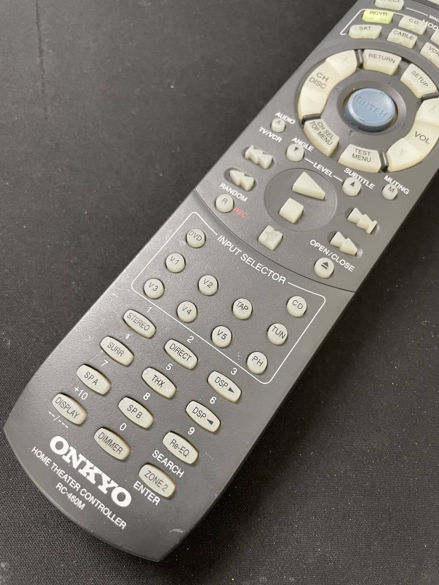 【GF-2-34】ONKYO オンキヨー AVレシーバーアンプ TX-DS797用リモコン RC-460M 赤外線動作確認済み_画像3