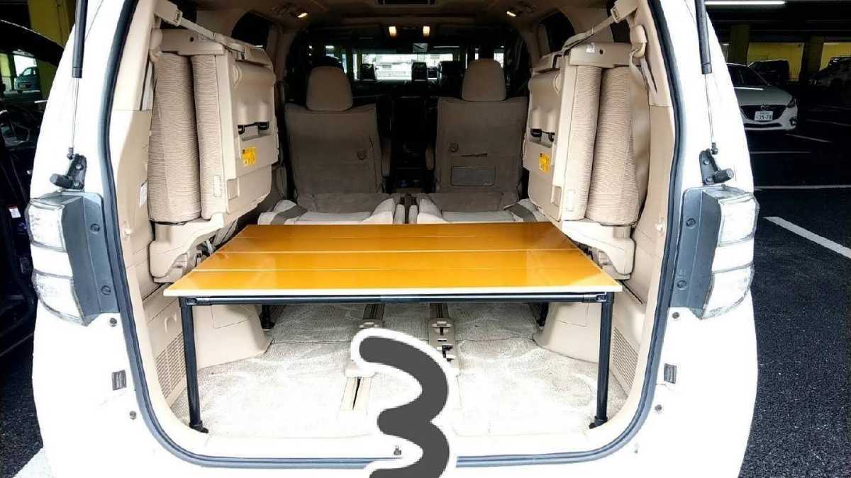  mat attaching postage included 20 30 Alphard Vellfire outdoor sleeping area in the vehicle bed kit BBQ camp pipe & tabletop & black mat 