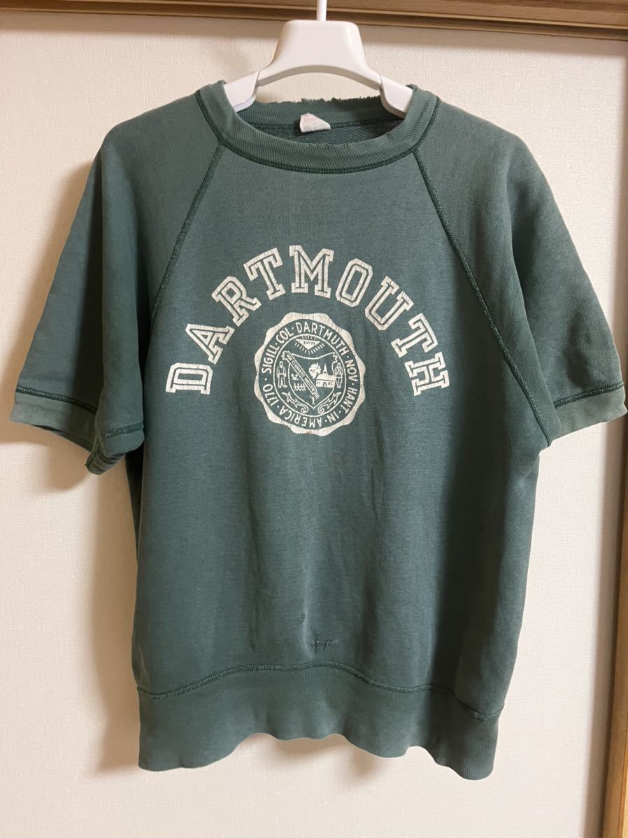 チャンピオン ランタグ ビンテージ 半袖スウェット Champion ヴィンテージ 60’sランナーズタグ 60s Dartmouth ダートマスの画像1