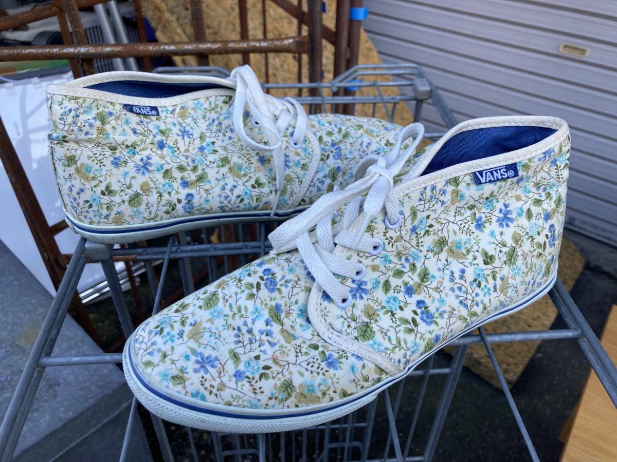 2312VANSバンズCHUKKAチャッカLP V49W BLM花柄スニーカー靴シューズ24cm小花ボタニカル_画像2