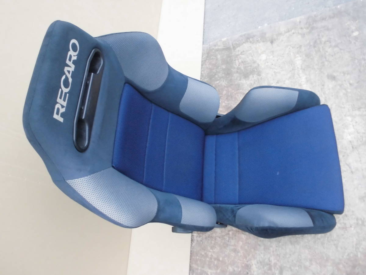 RECARO SR3 チャレンジャー セミバケットシート RECARO JAPAN ブルー×ブラック レカロシート 正規品 希少 両側ダイヤル 小穴あり レカロ_画像3