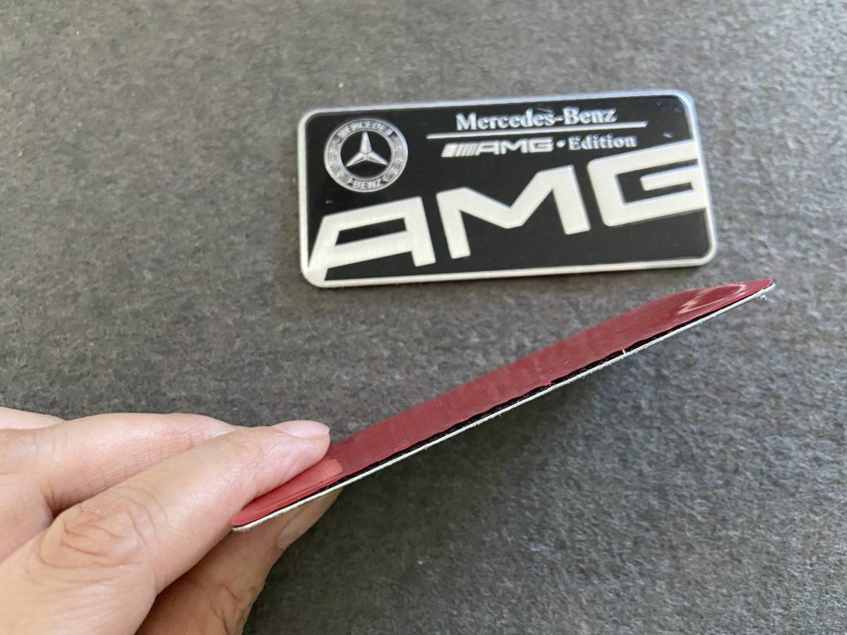 メルセデス・ベンツ BENZ AMG★9*4.2CM カーステッカー エンブレム プレート アルミ製 フェンダーバッジ シール 傷を隠す 2枚セット 513番_画像5