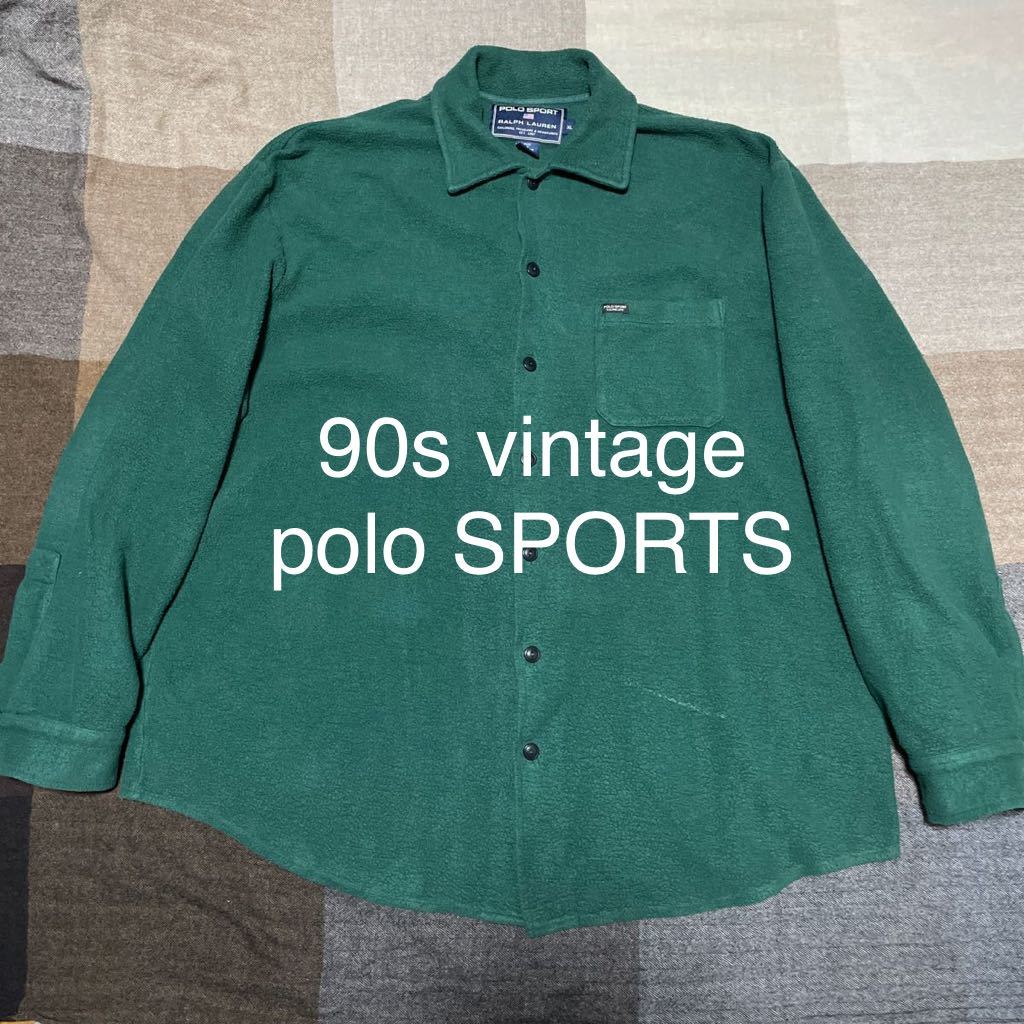90s vintage polo SPORTS shirt sweat ポロスポーツ シャツ スウェット フリース ラルフローレン ポロカントリー