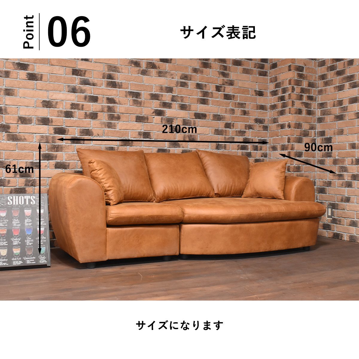 [ limitation free shipping ] leather fabric 3P triple sofa 3 seater . outlet furniture sofa [ new goods unused exhibition goods ]KEN